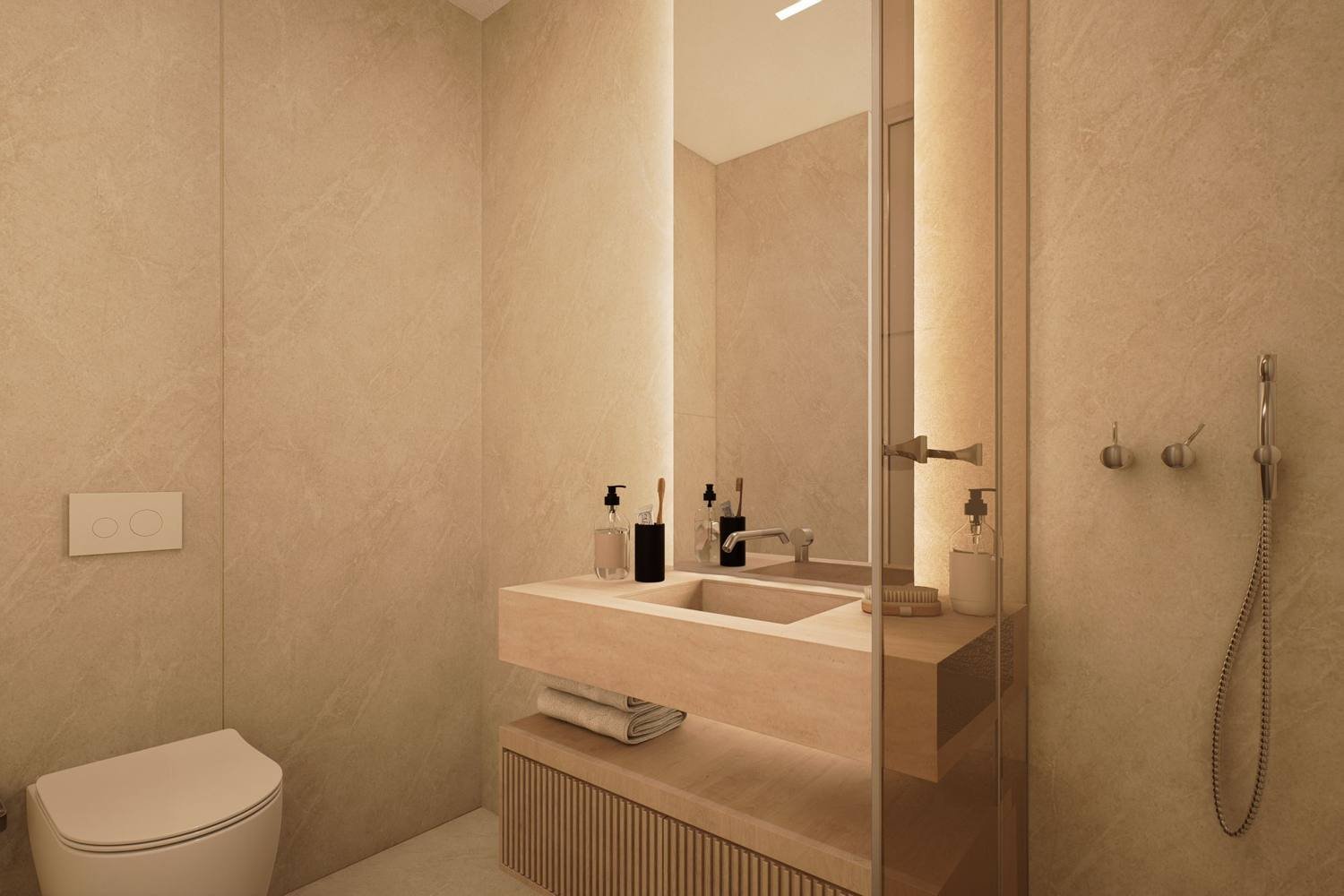 Bathroom, walk-in shower