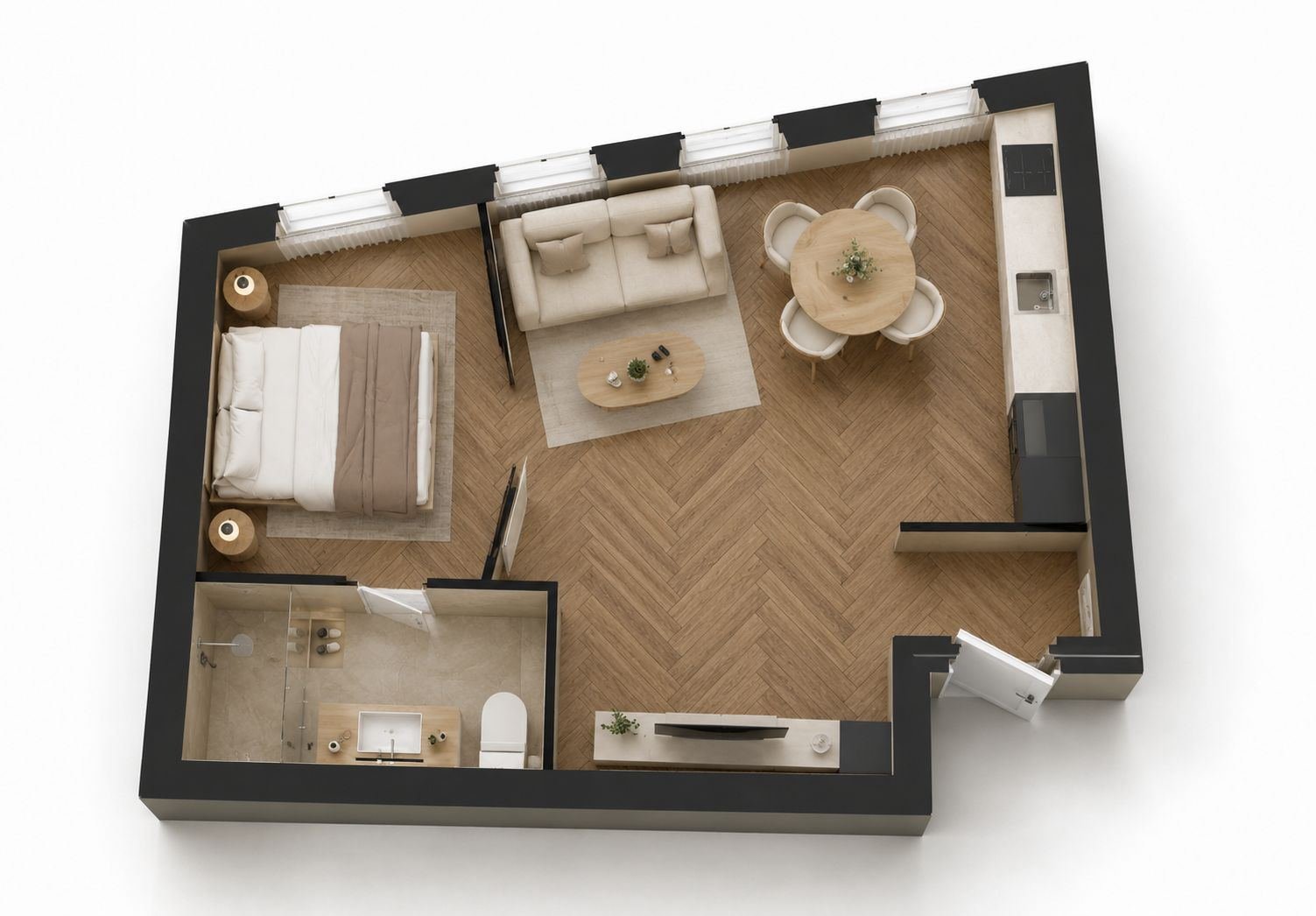 1st floor, 3D plan