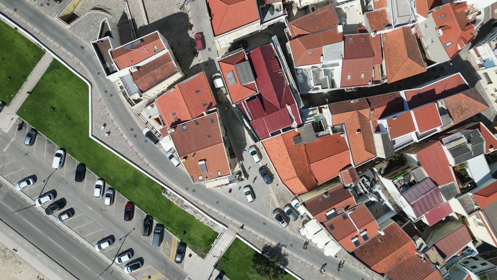 The streets behind the promenade
